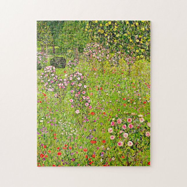 Gustav Klimt Orchard with Roses Jigsaw Puzzle (Vertical)