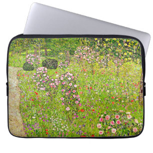 Gustav Klimt Orchard with Roses Laptop Sleeve