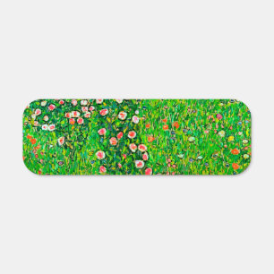 Gustav Klimt "Orchard With Roses" Metal Sign