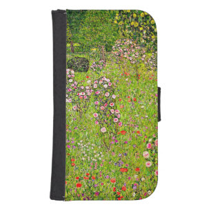 Gustav Klimt Orchard with Roses Galaxy S4 Wallet Case