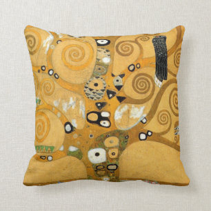 Gustav Klimt Owl In A Tree Throw Pillow