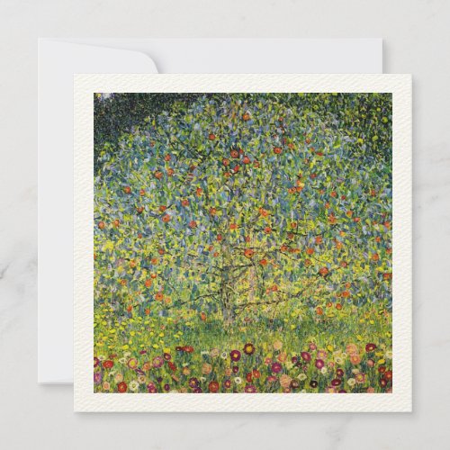 Gustav Klimt painting art nouveau The Apple Tree Announcement