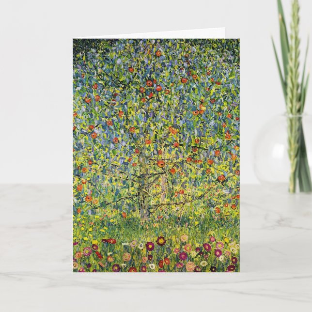 Gustav Klimt painting art nouveau The Apple Tree Card (Front)