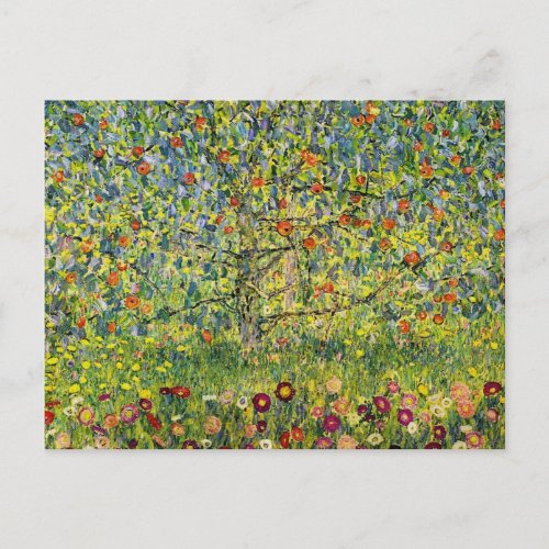 Gustav Klimt painting art nouveau The Apple Tree Postcard