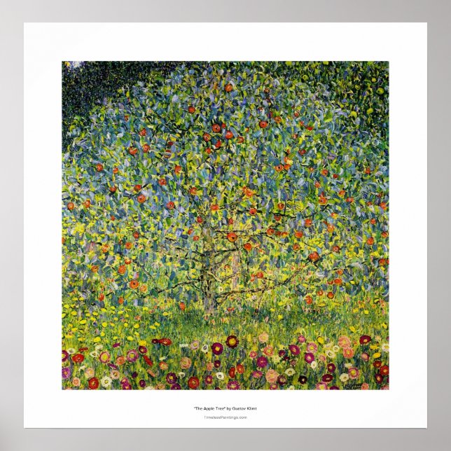 Gustav Klimt painting art nouveau The Apple Tree Poster (Front)