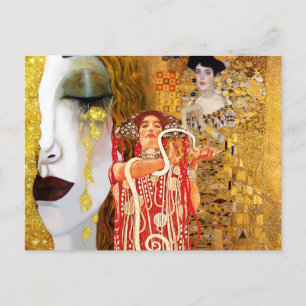 Gustav Klimt, paintings Collage, Combined art Postcard