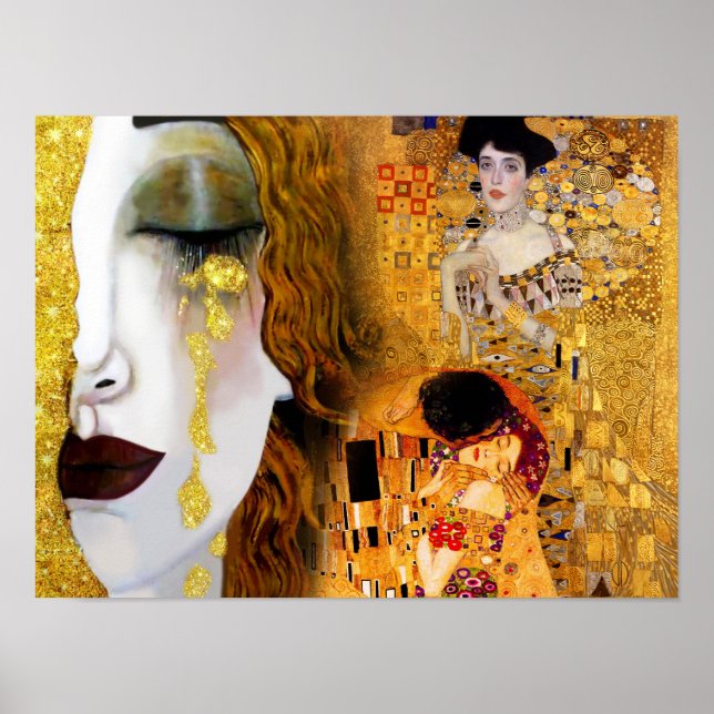 Gustav Klimt, paintings Collage, Combined art  Poster (Front)
