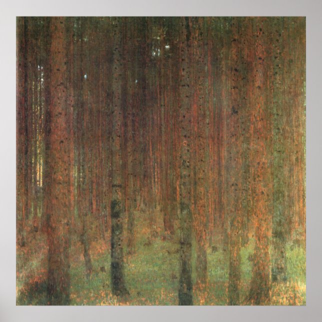 Gustav Klimt Pine Trees Poster (Front)