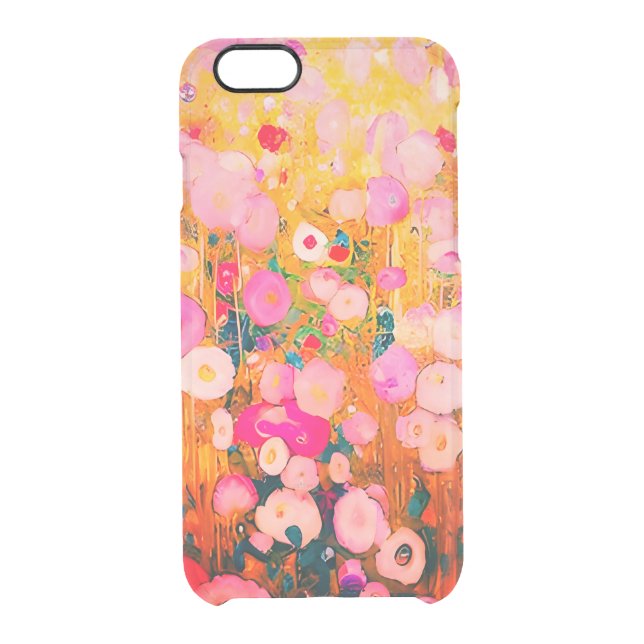 Gustav Klimt Pink Flower Garden Artistic Case (Back)
