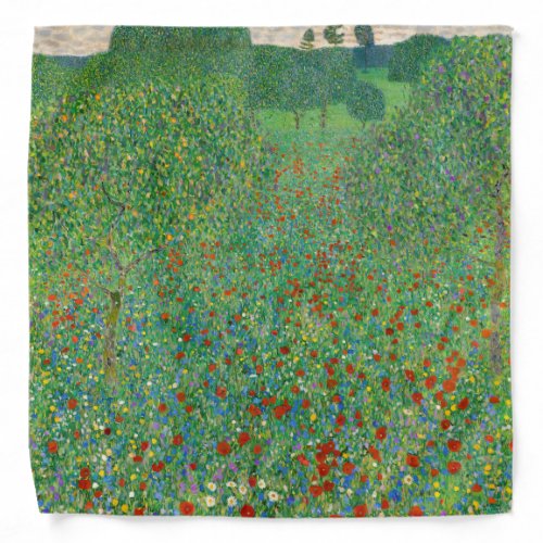 Gustav Klimt _ Poppy Field Bandana