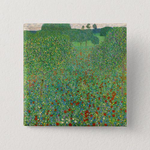 Gustav Klimt _ Poppy Field Button