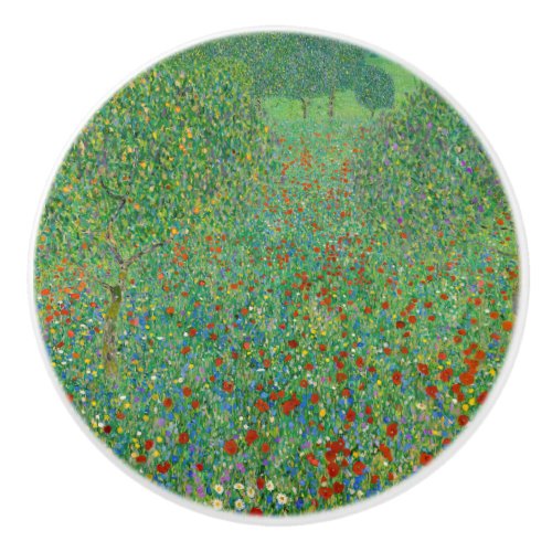 Gustav Klimt _ Poppy Field Ceramic Knob