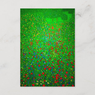 Gustav Klimt Poppy Field Enclosure Card