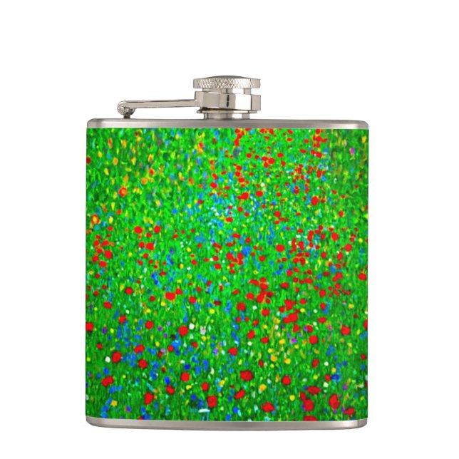 Gustav Klimt Poppy Field Flask (Front)