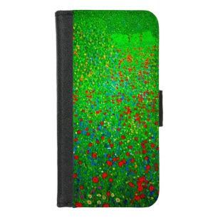 Gustav Klimt Poppy Field iPhone 8/7 Wallet Case