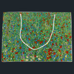 Gustav Klimt - Poppy Field Large Gift Bag<br><div class="desc">Poppy Field / Field of Poppies - Gustav Klimt,  Oil on Canvas,  1907</div>