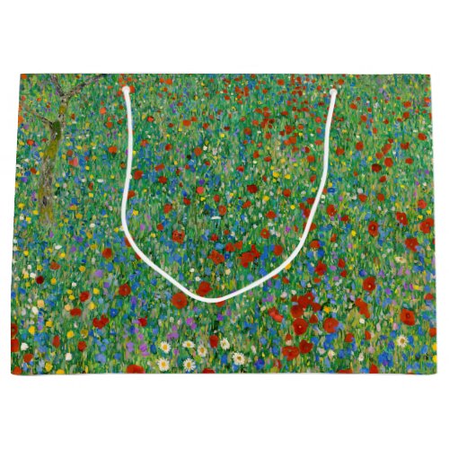 Gustav Klimt _ Poppy Field Large Gift Bag