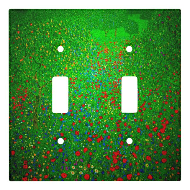 Gustav Klimt Poppy Field Light Switch Cover (Front)