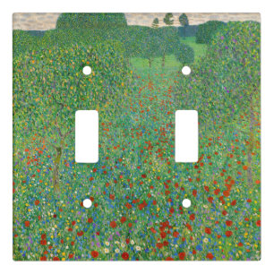 Gustav Klimt - Poppy Field Light Switch Cover