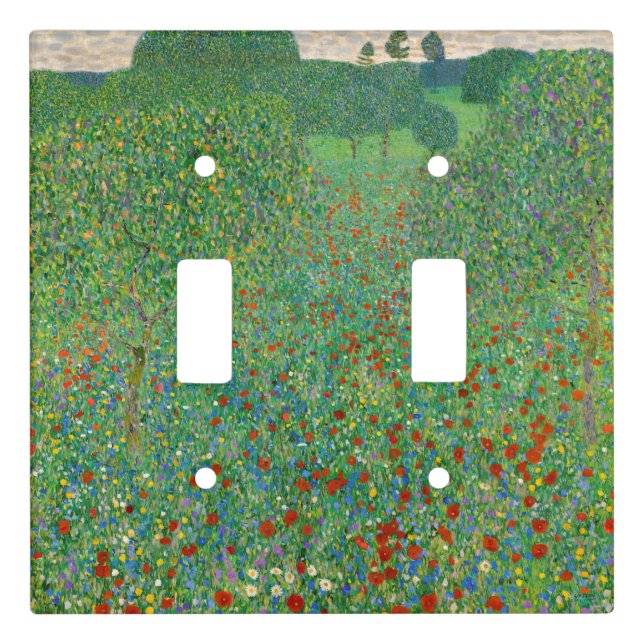Gustav Klimt - Poppy Field Light Switch Cover (Front)