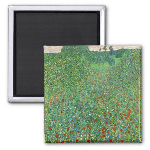 Gustav Klimt _ Poppy Field Magnet