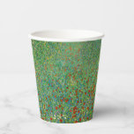 Gustav Klimt - Poppy Field Paper Cups<br><div class="desc">Poppy Field / Field of Poppies - Gustav Klimt,  Oil on Canvas,  1907</div>