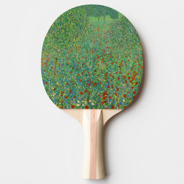 Gustav Klimt - Poppy Field Ping Pong Paddle (Front)