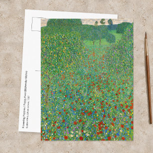 Gustav Klimt - Poppy Field Postcard