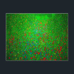 Gustav Klimt Poppy Field Postcard<br><div class="desc">Postcard featuring Gustav Klimt’s painting Poppy Field (1907). Beautiful red poppies decorate a green meadow. A perfect gift for fans of Art Nouveau and Austrian art.</div>