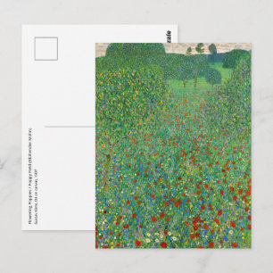 Gustav Klimt - Poppy Field Postcard