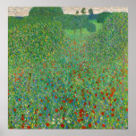 Gustav Klimt - Poppy Field Poster<br><div class="desc">Poppy Field / Field of Poppies - Gustav Klimt,  Oil on Canvas,  1907</div>