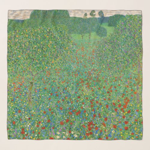 Gustav Klimt _ Poppy Field Scarf