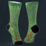 Gustav Klimt - Poppy Field Socks<br><div class="desc">Poppy Field / Field of Poppies - Gustav Klimt,  Oil on Canvas,  1907</div>