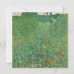 Gustav Klimt - Poppy Field Thank You Card<br><div class="desc">Poppy Field / Field of Poppies - Gustav Klimt,  Oil on Canvas,  1907</div>