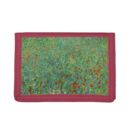 Gustav Klimt _ Poppy Field Trifold Wallet