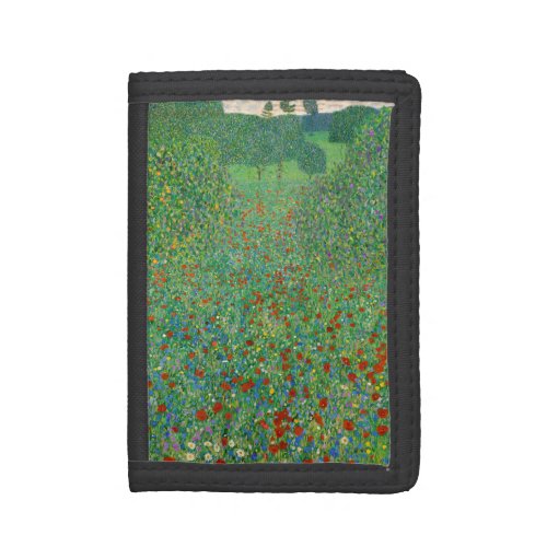 Gustav Klimt _ Poppy Field Trifold Wallet
