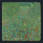 Gustav Klimt - Poppy Field Trivet<br><div class="desc">Poppy Field / Field of Poppies - Gustav Klimt,  Oil on Canvas,  1907</div>