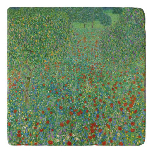 Gustav Klimt _ Poppy Field Trivet