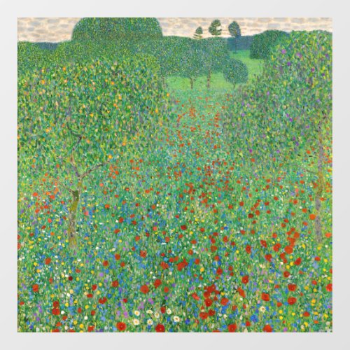 Gustav Klimt _ Poppy Field Window Cling