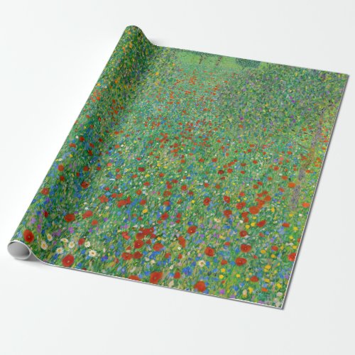 Gustav Klimt _ Poppy Field Wrapping Paper