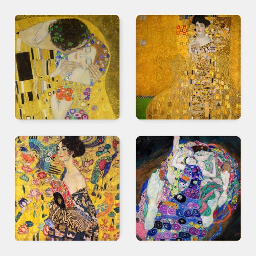 Gustav Klimt _ Portrait Masterpieces Selection Coaster Set