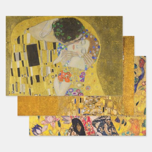 Gustav Klimt _ Portrait Masterpieces Selection Wrapping Paper Sheets