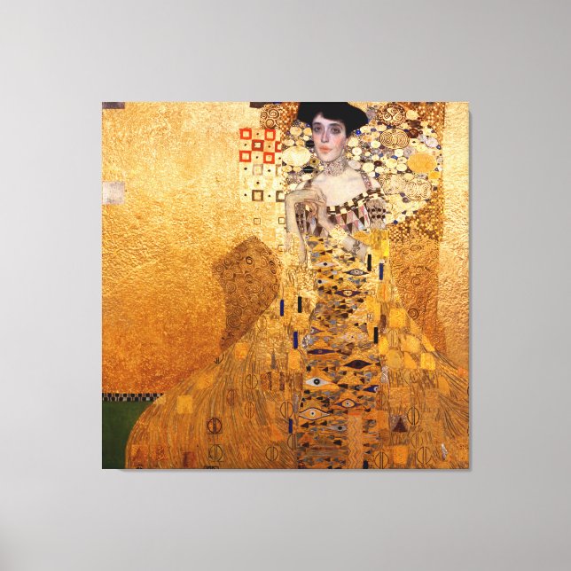 Gustav Klimt portrait of Adel Bloch Bauer 1907 Canvas Print (Front)