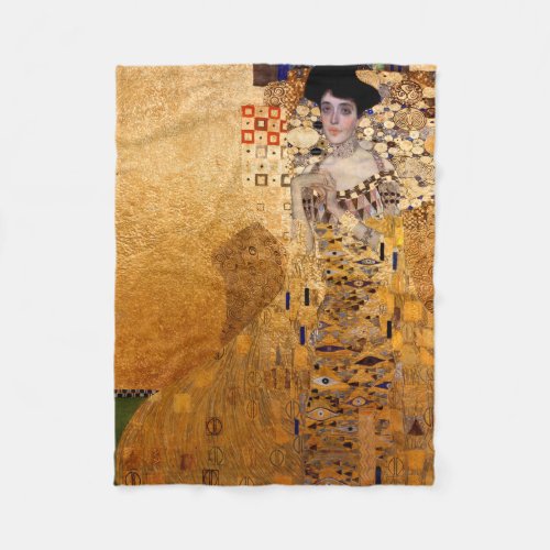 Gustav Klimt portrait of Adel Bloch Bauer 1907 Fleece Blanket