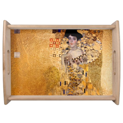 Gustav Klimt portrait of Adel Bloch Bauer 1907 Serving Tray