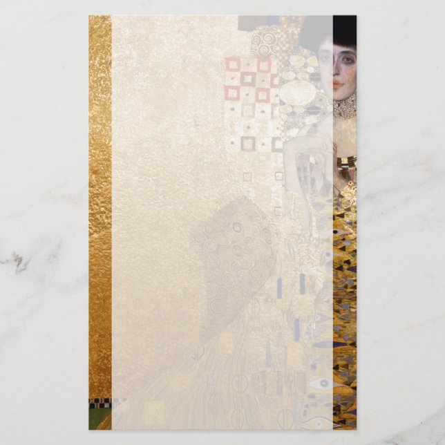 Gustav Klimt portrait of Adel Bloch Bauer 1907 Stationery (Front)