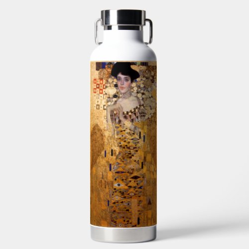 Gustav Klimt portrait of Adel Bloch Bauer 1907  Water Bottle