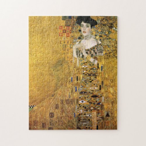 GUSTAV KLIMT _ Portrait of Adele Bloch_Bauer 1907 Jigsaw Puzzle