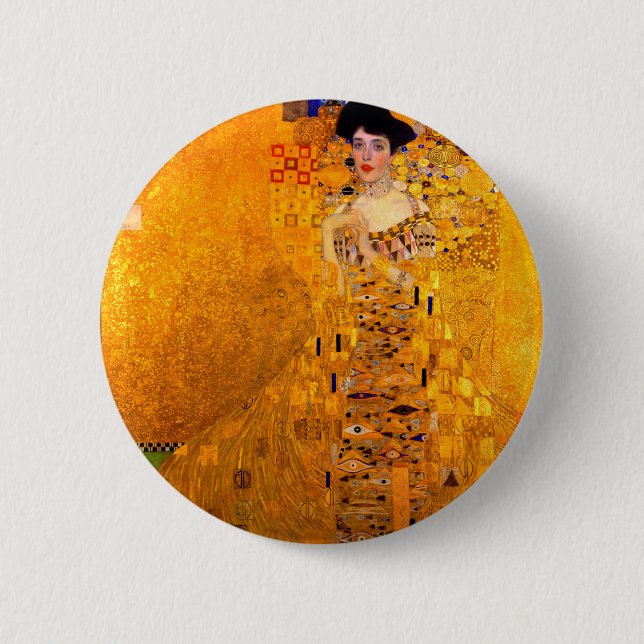 Gustav Klimt Portrait of Adele Bloch Bauer Button (Front)