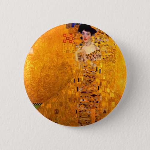 Gustav Klimt Portrait of Adele Bloch Bauer Button